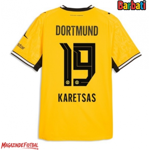 Borussia Dortmund Konstantinos Karetsas #19 Tricou Fotbal Replică 2026-27 Barbati Acasa Borussia Dortmund Konstantinos Karetsas #19 Tricou Fotbal Replică 2026-27 Barbati Acasa